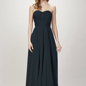 Theia Blaire bridesmaids dress in Hunter